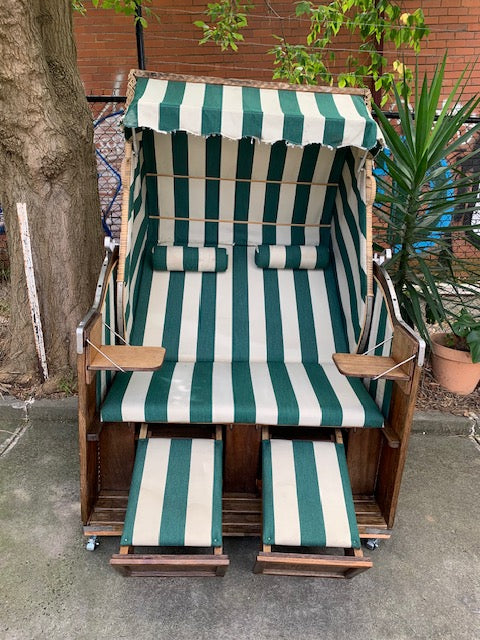 Vintage European Rattan Beach Lounge  #5607  Byron