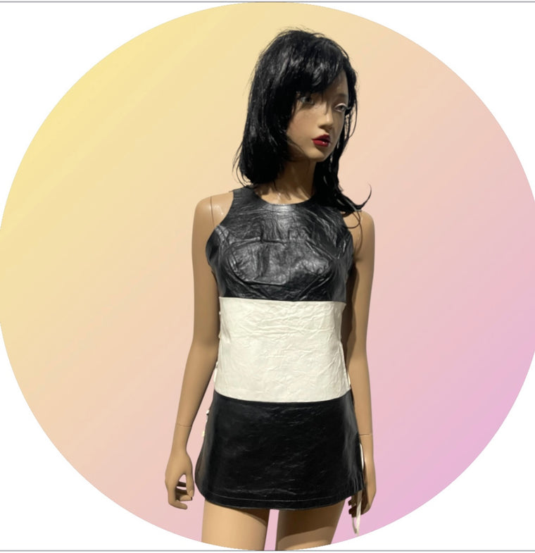 Vintage Leather  Dress #C402