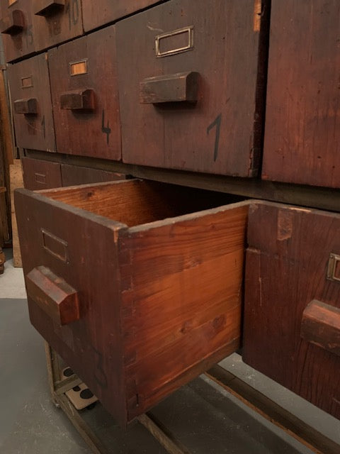 Vintage Industrial European Metal with Wood Draws Cabinet #5610