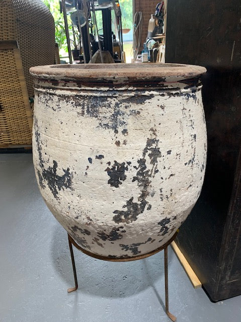 Rustic / Vintage Turkish Terracotta  Pot  #5612