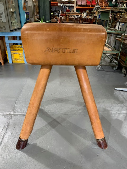 Vintage  Romanian Leather Pommel Horse  #5617