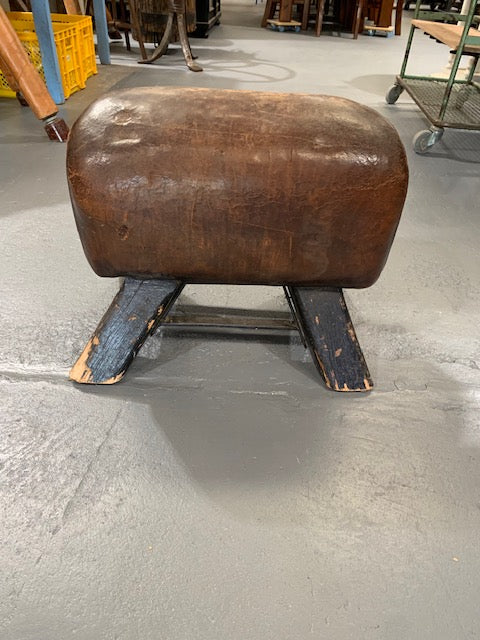 Rustic / Vintage  Romanian Pommel Horse Leather Seat #5618