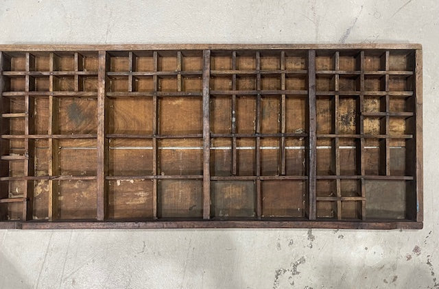 Vintage Wooden Printers Tray #6914