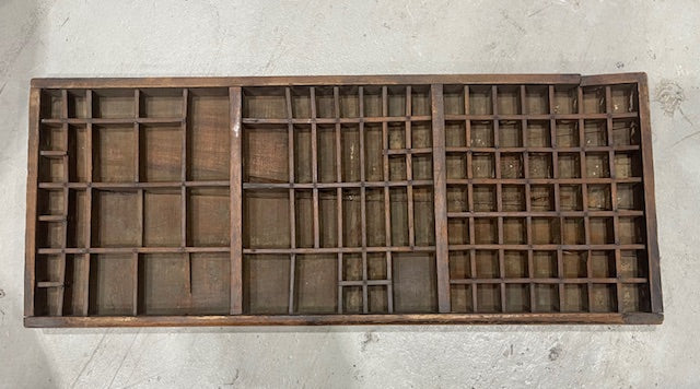 Vintage Wooden Printers Tray #6915
