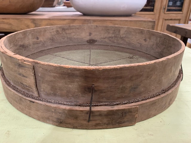 Vintage  European Wooden Sieve #5624