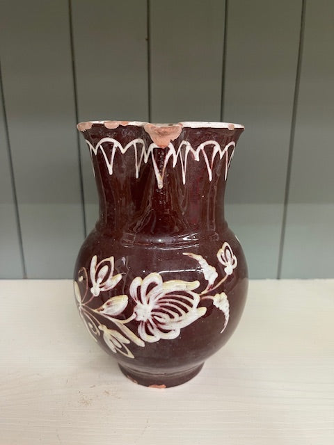 Vintage Rustic Hungarian Glazed  Jug  #6924