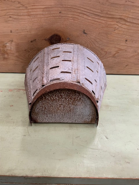 Vintage  Galvanised Wall Planter - Olive Bucket Style  #5626
