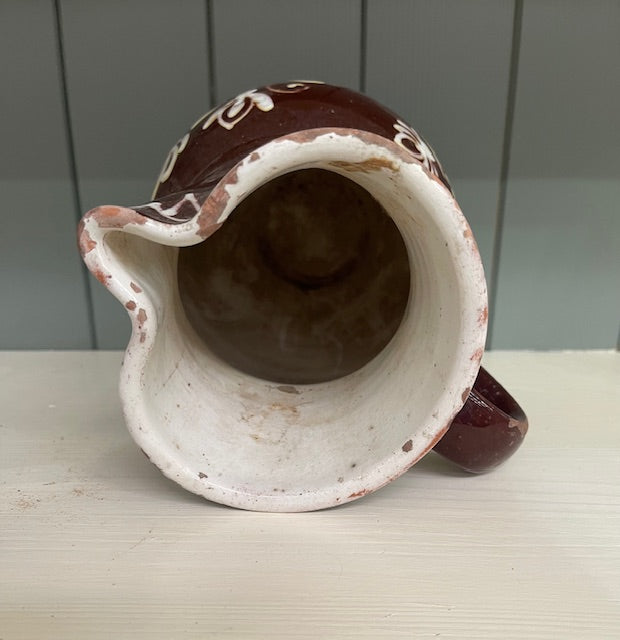 Vintage Rustic Hungarian Glazed  Jug  #6924