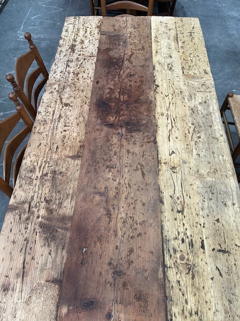 Old Baltic Pine  Dining Table  #6938