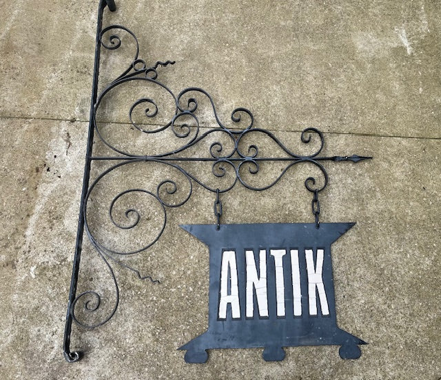 Vintage European Metal Wal Shop Sign  #6939