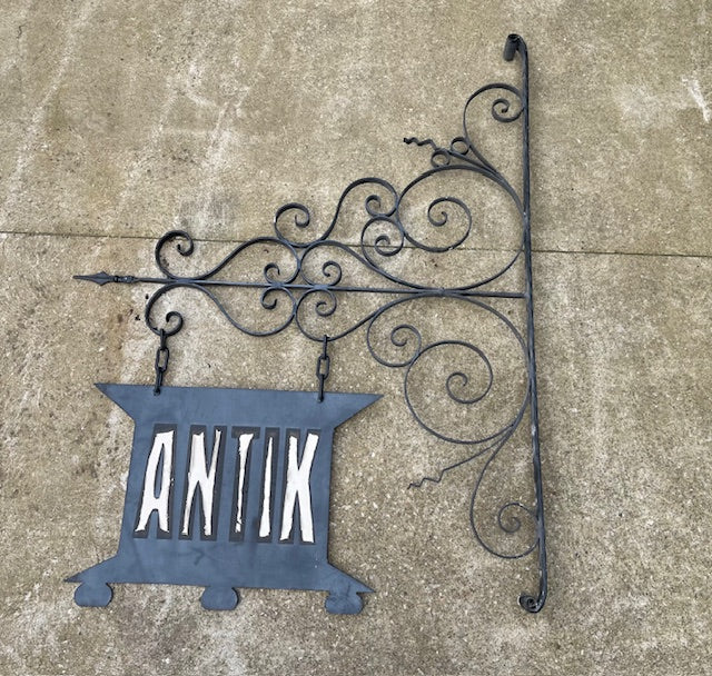 Vintage European Metal Wal Shop Sign  #6939