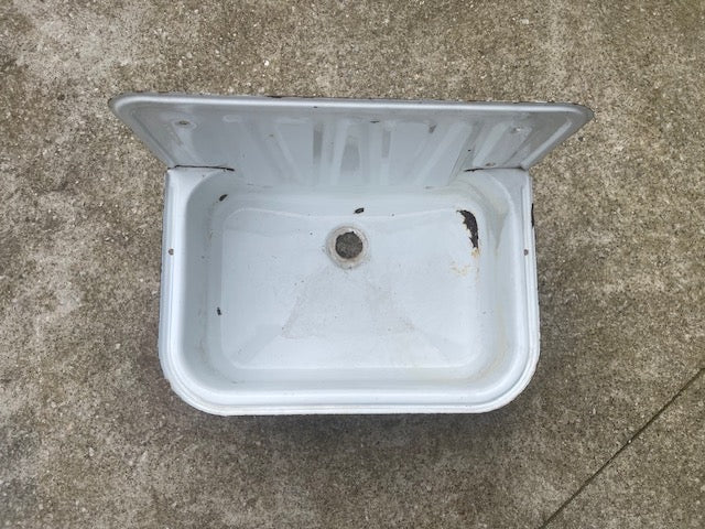 Vintage  European Enamel  Wall  Sink #6941