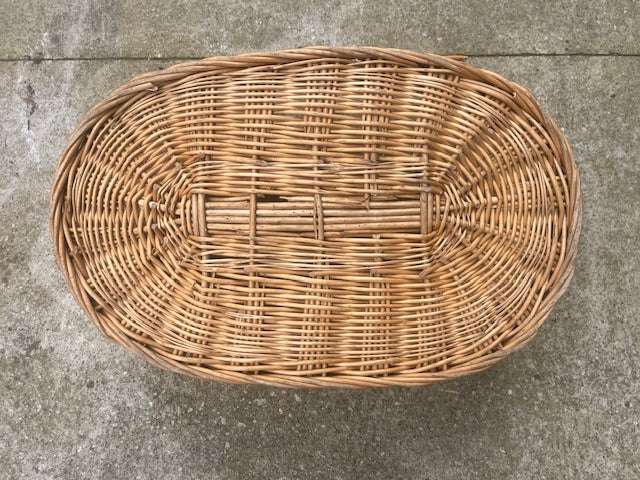 Rustic  Belgian Wicker Laundry Basket  #6942