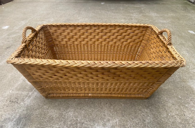 Vintage  Belgian Wicker Bakers Basket  #6944