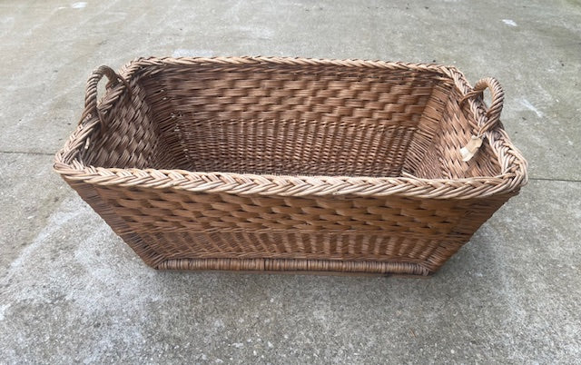 Vintage  Belgian Wicker Bakers Basket  #6946