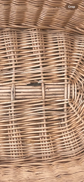 Rustic  Belgian Wicker Laundry Basket  #6942
