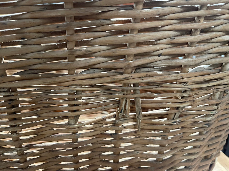 Vintage  Belgian Wicker Bakers Basket  #5872