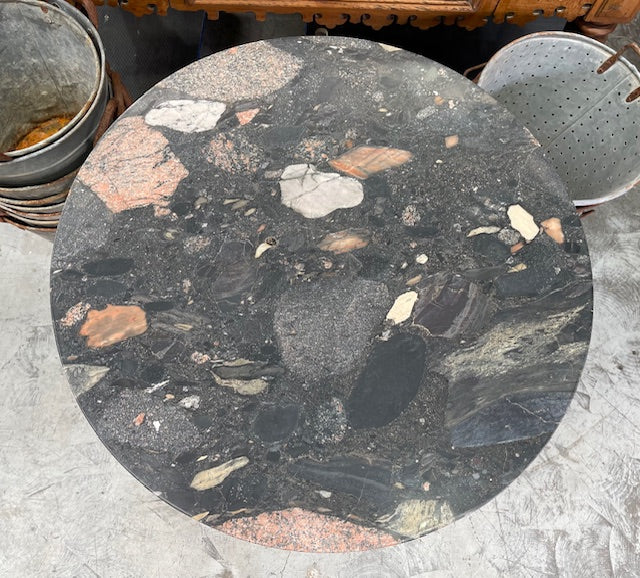 Norvigo Marble Top Metal Base Table   #6954