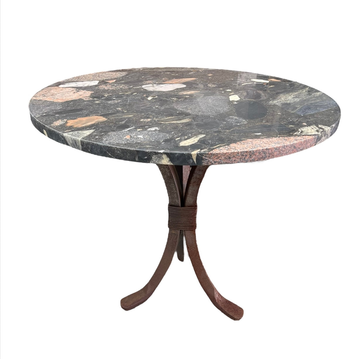 Norvigo Marble Top Metal Base Table   #6954