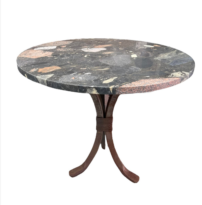Norvigo Marble Top Metal Base Table   #6954