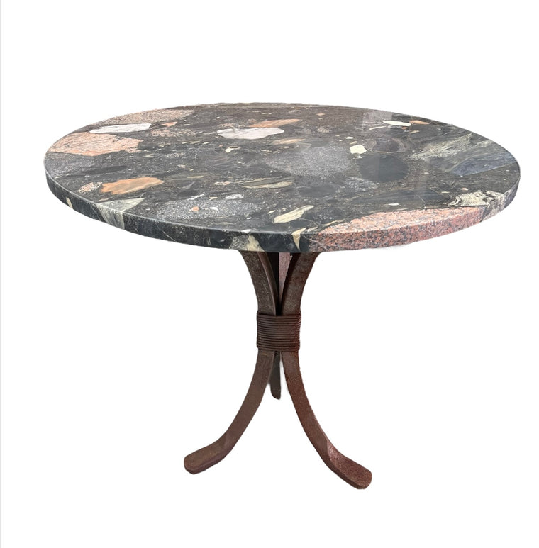 Norvigo Marble Top Metal Base Table   #6954