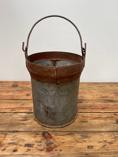 Galvanised  Metal Bucket  Planter   #6968