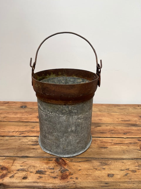 Galvanised  Metal Bucket  Planter   #6969