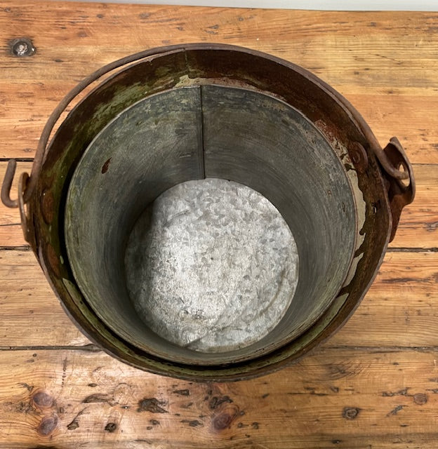 Galvanised  Metal Bucket  Planter   #6969