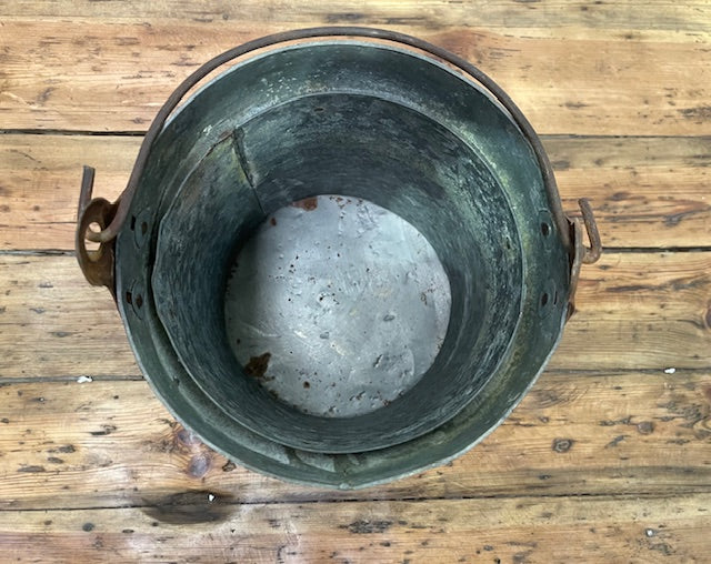 Galvanised  Metal Bucket  Planter   #6970