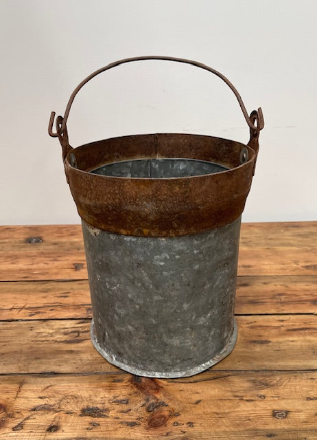 Galvanised  Metal Bucket  Planter   #6971