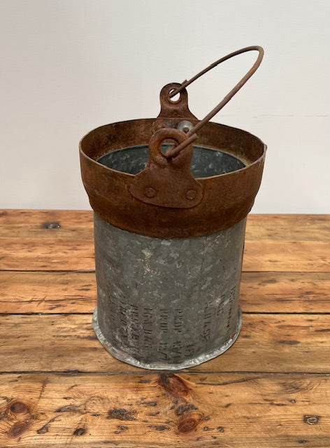 Galvanised  Metal Bucket  Planter   #6971
