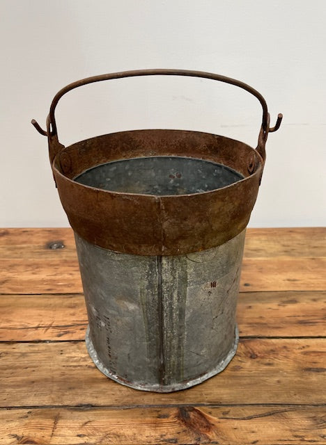 Galvanised  Metal Bucket  Planter   #6971