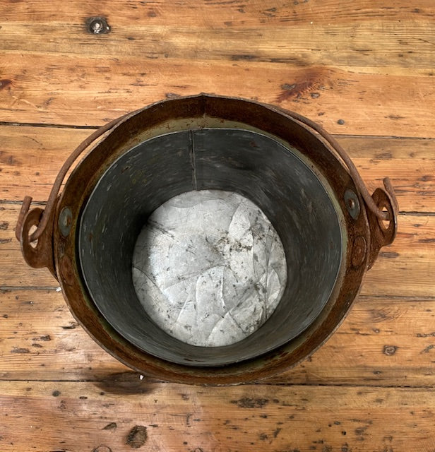Galvanised  Metal Bucket  Planter   #6971