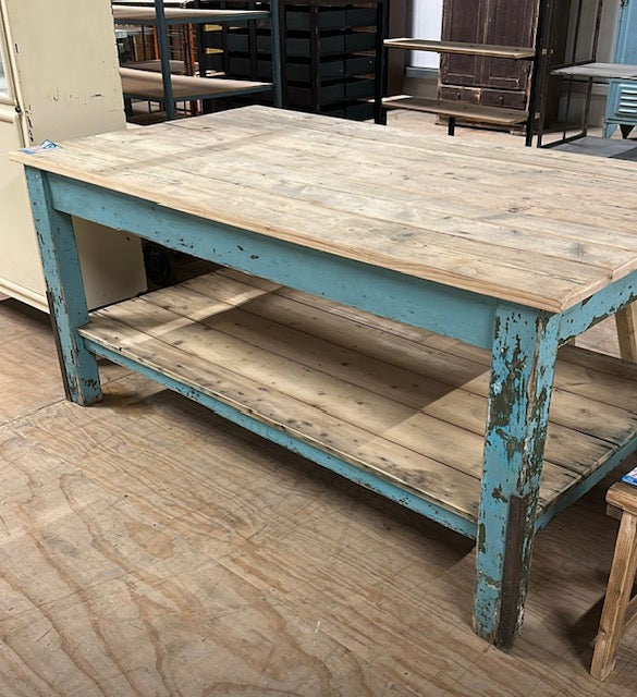 Vintage Wooden Drapers  Table    #N16  *Read Info*. Next Container -June