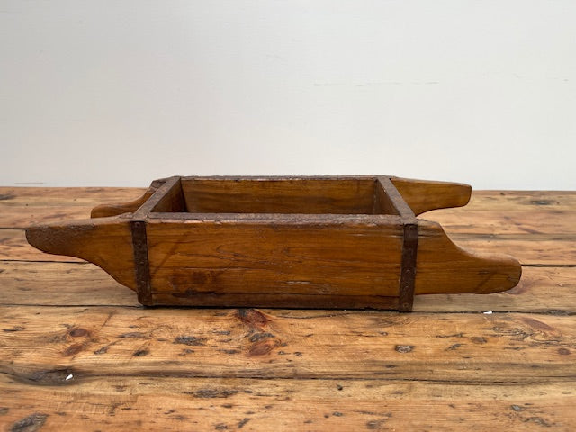 Vintage  Wooden Crate/Brick Mould with Handles   #6982
