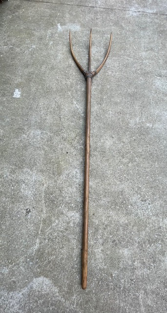 Vintage  European Wooden Hay Fork # 6986