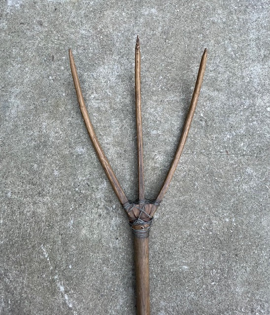 Vintage  European Wooden Hay Fork # 6986