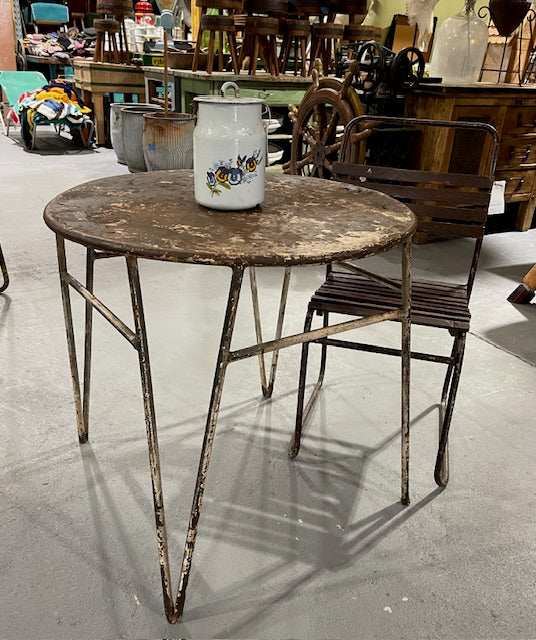 Rustic Metal  Garden Table   #5879
