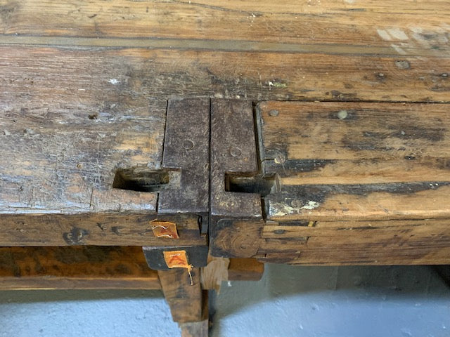 Vintage European Carpenters Woodworking  Workbench  #6699  Byron