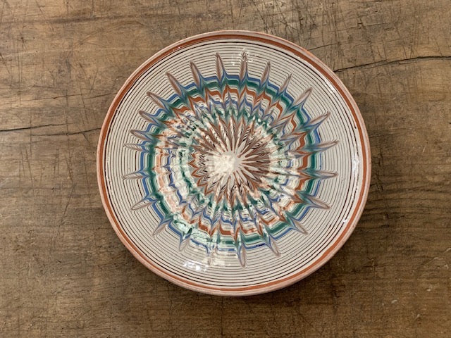 Vintage Hungarian Glazed Ceramic  Plate  #5738