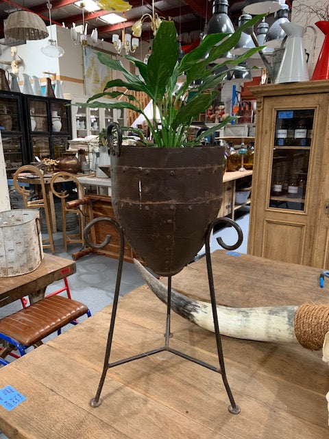 Vintage Metal Plant Planter  #5742