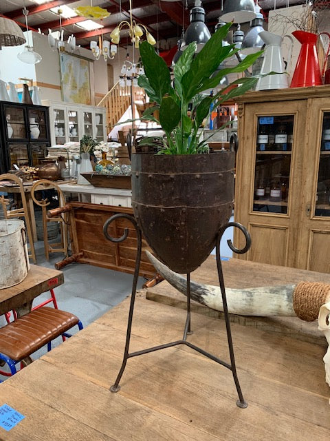 Vintage Metal Plant Planter  #5744