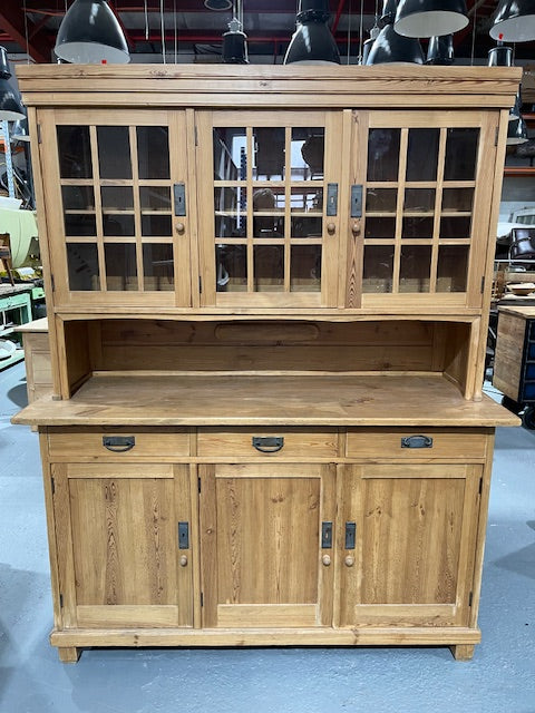 Vintage Wooden Kitchen Cabinet with Hutch  #5906