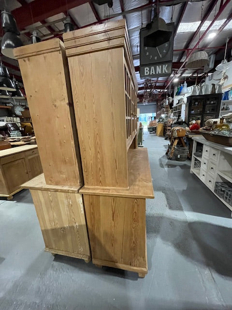 Vintage Wooden Kitchen Cabinet with Hutch  #5906