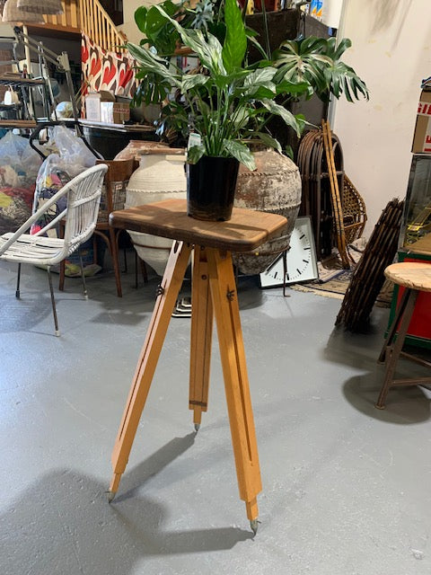 Vintage European Wooden Plant Stand  #5748