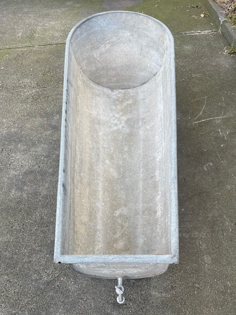 Vintage European Galvanised Bathtub #5909