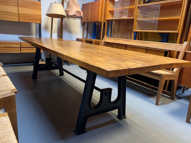 WoodenTop Cast- Iron Base  Kitchen Table  #5755