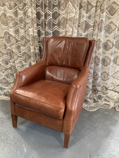 Vintage European  Leather Club Chair   #5771