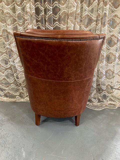 Vintage European  Leather Club Chair   #5771