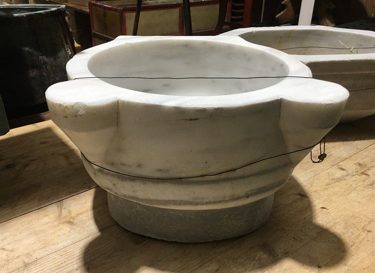 Vintage  Turkish Marble Sink  #5375